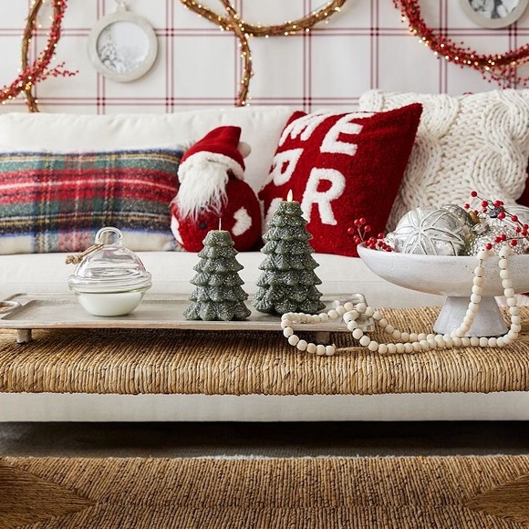 Pottery Barn Cuddly Teddy Bear Fur Bearded Jolly Santa Christmas Pillow 🎅🏻🎄 - Picture 3 of 16